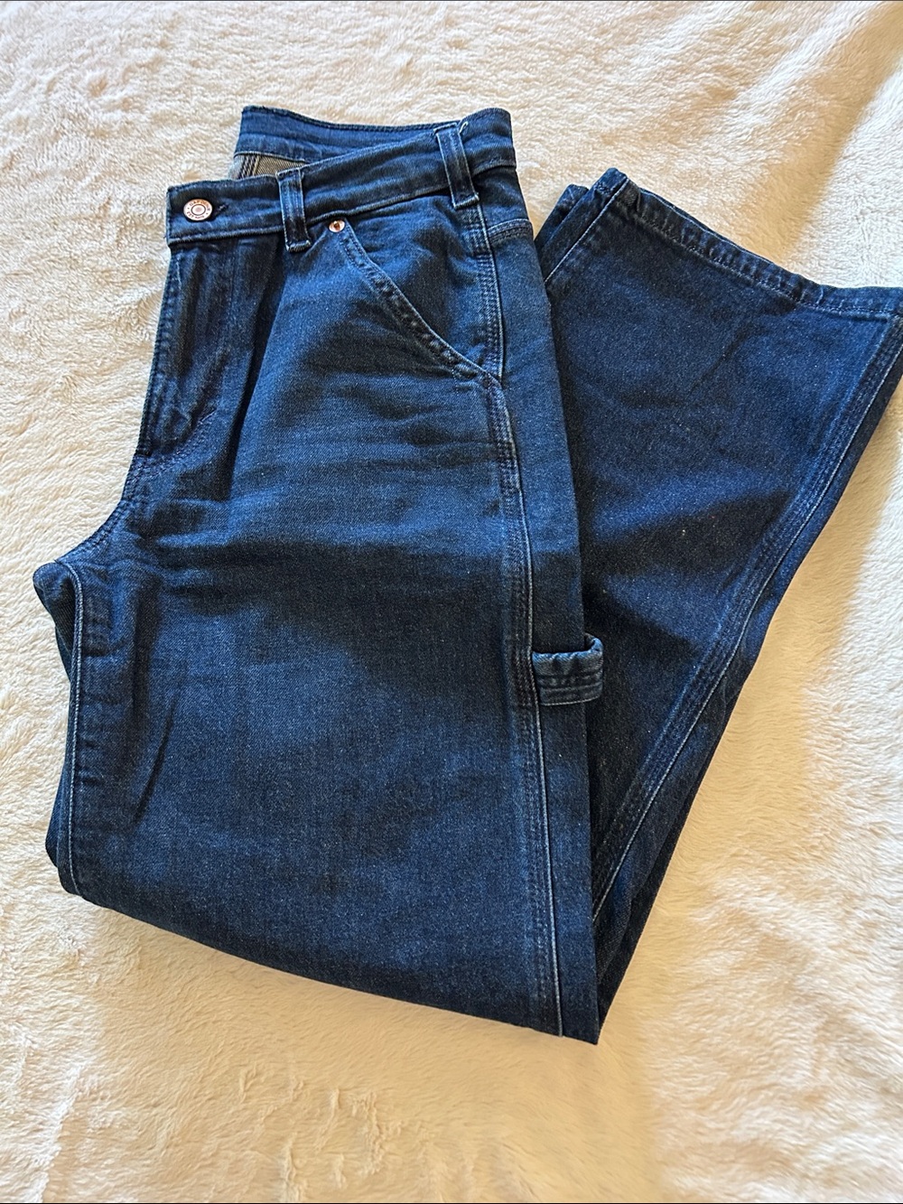GAP Women's 90s Utilities Jeans in Dark Indigo Blue
